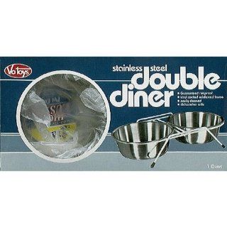 Votoy Ss Double Diner 1Qt   Box : Raised Pet Bowls : Pet Supplies