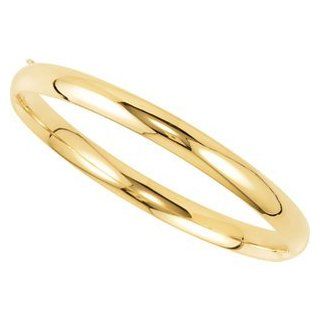 IceCarats Designer Jewelry 14K Yellow Gold Bangle Bracelet 06.50 Mm: IceCarats: Jewelry