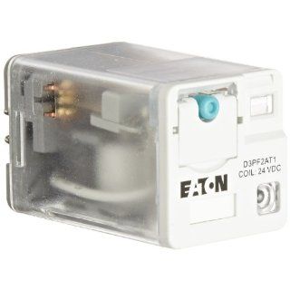 Eaton D3PF2AT1 General Purpose Relay, 12A Rated Current, DPDT Contact Configuration, 24VDC Coil Voltage, 470 ohm Coil Resistance Electronic Relays