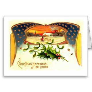 Patriotic Christmas Greeting Card WWI