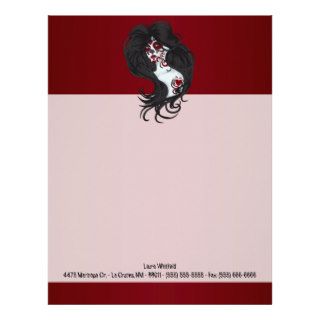 Tattoo Day of the Dead Sugar Letterhead Stationery