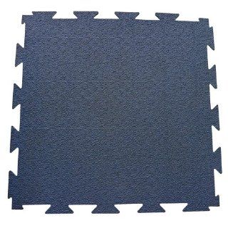 Terra Flex Interlocking Rubber Flooring   1/4x24x24 inch   Premium Rubber Tiles   Blue : Exercise Protective Flooring : Sports & Outdoors