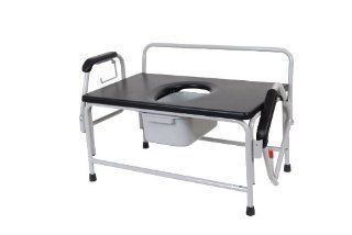Drive Medical Extra Large Super Heavy Duty Bariatric Drop Arm Commode: Health & Personal Care