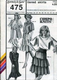 Stretch & Sew Pattern 475 ~ Ladies' Tiered Skirts ~ Hip 32 48