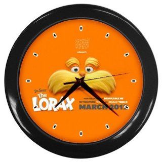 Dr.seuss'the Lorax Movie Wall Clocks 10 Inch Kitchen Modern Unique Round Black Decorations High Quality Great Gift for Dad Mom Man Woman  