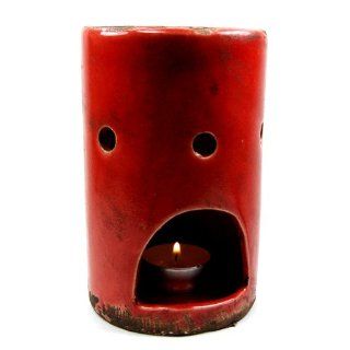Vintage Styled Aromatherapy Tealight Candle Holder Tart Burner / Warmer: Red   Wax Burners Tea Light