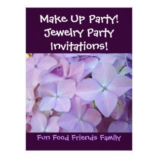 Make Up Party Invitations Jewelry Party Flowers