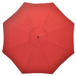Plantation Patterns 11 ft. Patio Umbrella in Red Tweed 9111 01222400