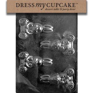 Dress My Cupcake DMCE465SET Chocolate Candy Mold, Easter Bunny, Set of 6: Kitchen & Dining
