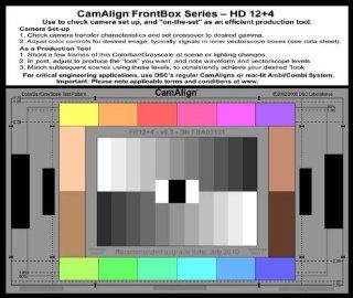 FrontBox 12+4   HD 16:9 Camera alignment test chart : Photographic Light Meter Color Calibration Charts : Camera & Photo