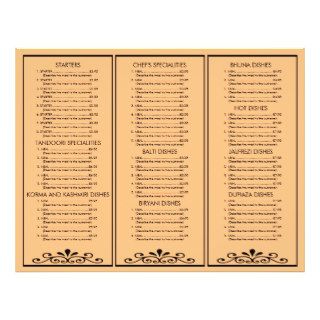 Restaurant Takeout/ Takeaway Menu Template Full Color Flyer