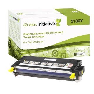 Green Initiative Remanufactured Yellow Laser Toner Cartridge for Dell 3130cn G485F (330 1204) Electronics