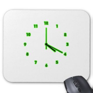 420 Clock outline funny stoner four twenty humor Mouse Pads