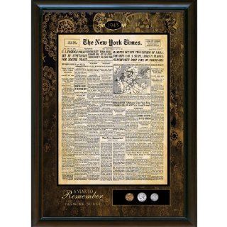 Personalized New York Times Framed Front Page with U.S. Mint Coins: Collectible Coins