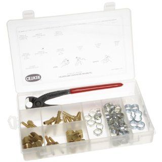 Oetiker 18500106 Welding Hose Repair Kit (2 Ear & Twin clamps, zinc plated, with brass fittings & standard jaw pincers): Single Ear Clamps: Industrial & Scientific