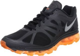 Mens Nike Air Max+ 2012 Running Shoes Black / Metallic Silver / Total Orange 487982 019 Size 9.5 Shoes