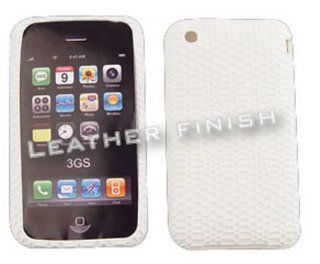 Apple iPhone 1G 2G 3G 3GS Honey White Leather Finish Soft Silicone Case Cover: Cell Phones & Accessories