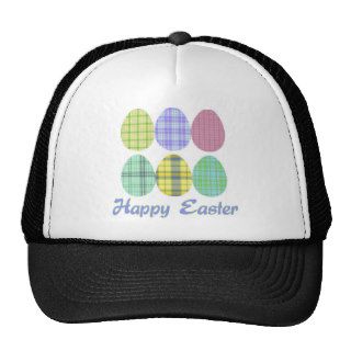 Plaid Easter Eggs Mesh Hat