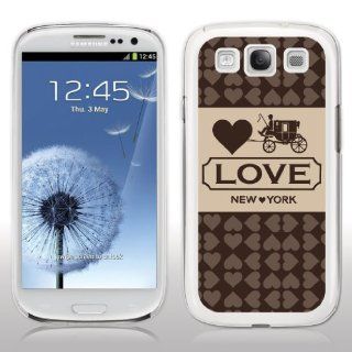 Samsung Galaxy S3 Case   Designer Fashion Inspired   Love Theme   White Protective Hard Case Cell Phones & Accessories