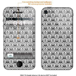 Protective Decal Skin Sticker for AT&T & Verizon Apple Iphone 4 case cover iphone4 477: Cell Phones & Accessories