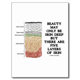 Beauty May Be Skin Deep But Five Layers Of Skin Postcards