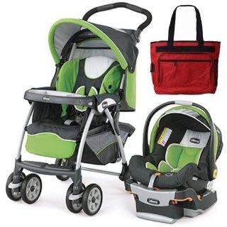 Chicco Cortina Keyfit 30 Travel System With Free Diaper Bag   Midori : Infant Car Seat Stroller Travel Systems : Baby