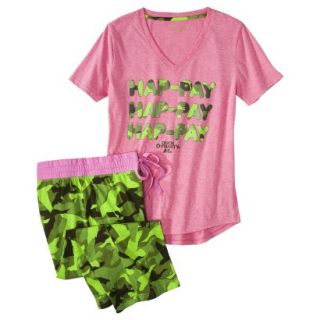 Duck Dynasty Juniors 2 Pc Pajama Set   Pink/Green M
