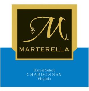 2008 Marterella Barrel Select Chardonnay Virginia 750 mL: Wine
