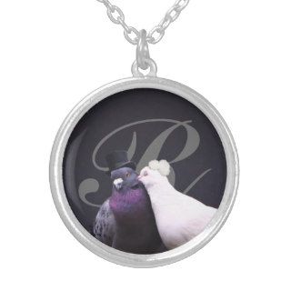 Custom Monogram Mr. & Mrs. Pigeon Custom Necklace