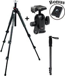 Manfrotto 190XPROB 498RC2 Tripod/Head Kit with a Monopod and a Bonus Quick Release Plate for the RC2 Rapid Connect Adapter  Camera & Photo