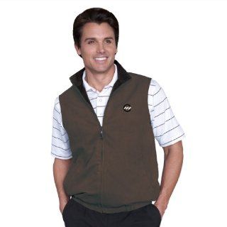 Monterey Club Men's Classic Zip Front Vegan Suede Vest #1715  Golf Shirts  Sports & Outdoors