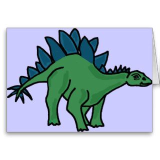XX  Stegosaurus Dinosaur Cartoon Cards