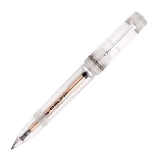Delta Dolcevita Italian Technology Mid Size Roller Ball Point Pen, Transparent Gold Trim (DI86022) : Rollerball Pens : Office Products
