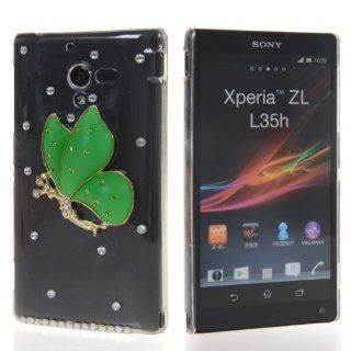 GETLAST New Fashion Hard Bling Rhinestone Crystal Case Cover + Screen Protector For Sony Ericsson Xperia ZL L35h 166th: Cell Phones & Accessories