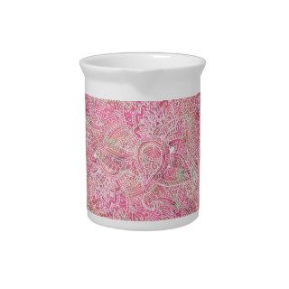 Bosquejo floral abstracto tribal rosado femenino d jarra de