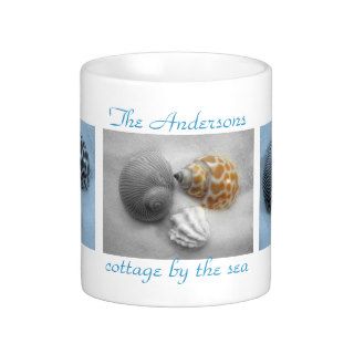 Family Name Personalized Seashell Mugs