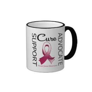 Support Advocate Cure Throat Cancer Coffee Mugs