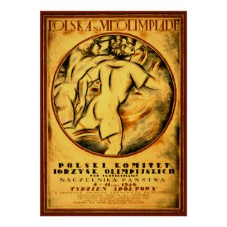Polska na VII Olimpiade ~ Vintage Poland Ad 1920 Print