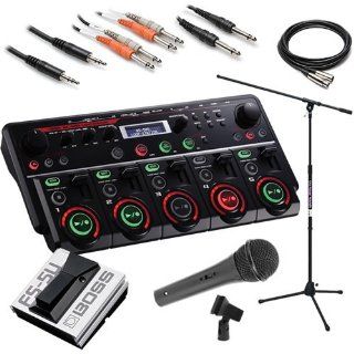 Boss RC 505 Loop Station PERFORMER PAK w/ Microphone, Stand, Footswitch & Cables: Musical Instruments