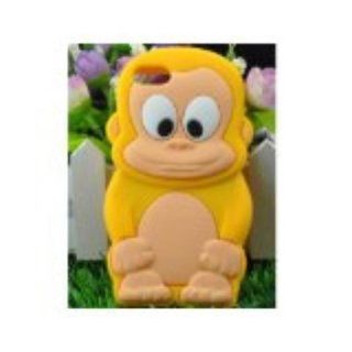 Cute Animal 3d Monkey King Silicone Case Cover Skin for Iphone 5 5c Yellow: Cell Phones & Accessories