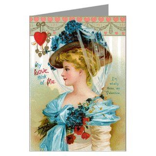 Vintage Valentines Day Note Cards love in a Blue Bonnet: Health & Personal Care