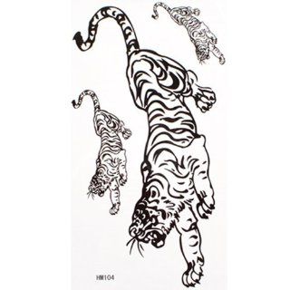 GGSELL King Horse Sexy seductive black waterproof tattoo stickers tiger: Toys & Games