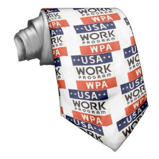 WPA Works Progress Admin. LET'S DO IT AGAIN! Necktie