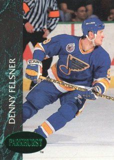 1992 93 Parkhurst Hockey Emerald Ice Parallel #493 Denny Felsner St. Louis Blues NHL Trading Card: Sports Collectibles