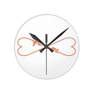 you and me, heart shaped infinity sign, wall clock