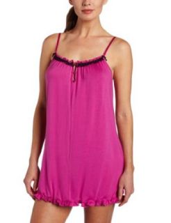 Betsey Johnson Women's Luscious Knit and Lace Slip Nightgown, Boysenberry, Small at  Womens Clothing store