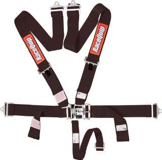 RaceQuip 711001 Black SFI 16.1 Latch and Link 5 Point Safety Harness Set with Individual Shoulder Belt: Automotive