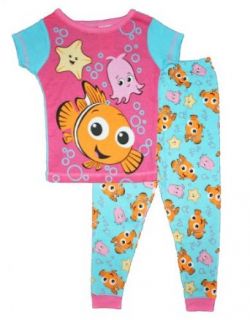 Finding Nemo Toddler Girls Cotton Pajama Set (4T): Clothing