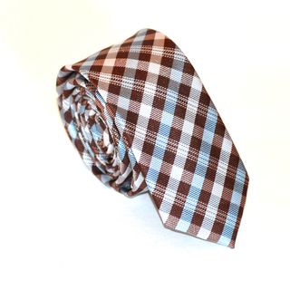 Skinny Tie Madness 100 Percent Polyester Men's Plaid Skinny Tie Skinny Tie Madness Ties