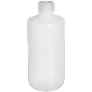 Nalgene 332089 0016 Narrow Mouth Sample Bottle, HDPE, Bulk Pack, 500mL (16 ounce) (Case of 125): Science Lab Wash Bottles: Industrial & Scientific